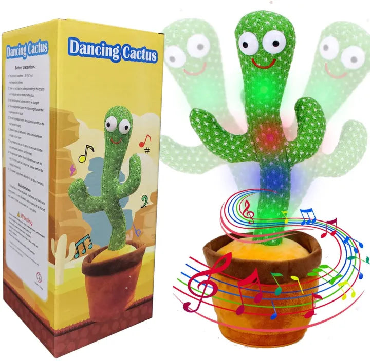 Dancing Shaking Cactus Toy with Recording and Singing of Songs