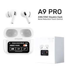 Airpods with Touch Screen A9 Pro High Quality Sound & ENC Noise Reduction