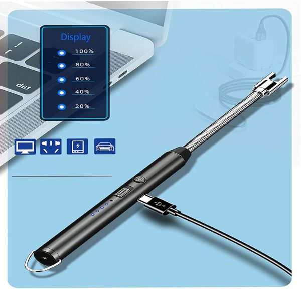 Multipurpose Portable Rechargeable Electric Lighter for Everyday Home and Kitchen Outdoor Use
