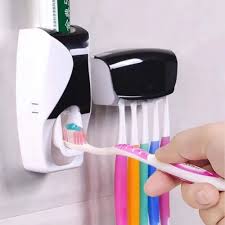 Guaranteed Safe Checkout Payment methods Instagram Facebook YouTube Automatic Toothpaste Dispenser Squeezer Hands Free Set and 5 Toothbrush Holder