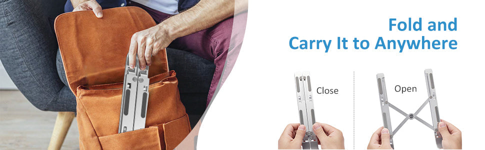 Laptop & Tablet Stand Non-slip ABS Adjustable Foldable Holder