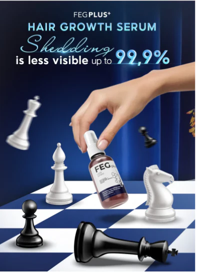 Feg Plus Hair & Beard Growth Serum Spray 50ml – Anti Hair Loss & Regrowth Treatment with Seaweed Extract, Rosemary, Redensyl, Anagain & Minoxidil