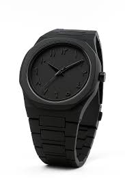 Aura Men's Watch with Arabic Numerals Matte Black Minimalist Analog Watch