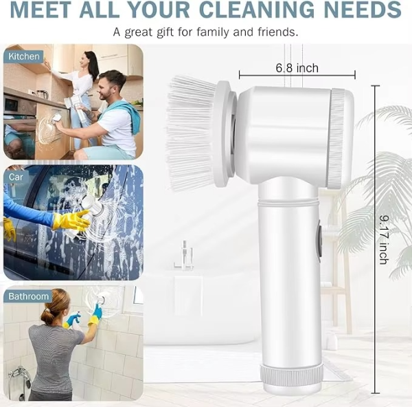 Magic Brush Wireless Battery Cleaning Brush Bathtub Tile Professional Cleaning Brush Rechargeable