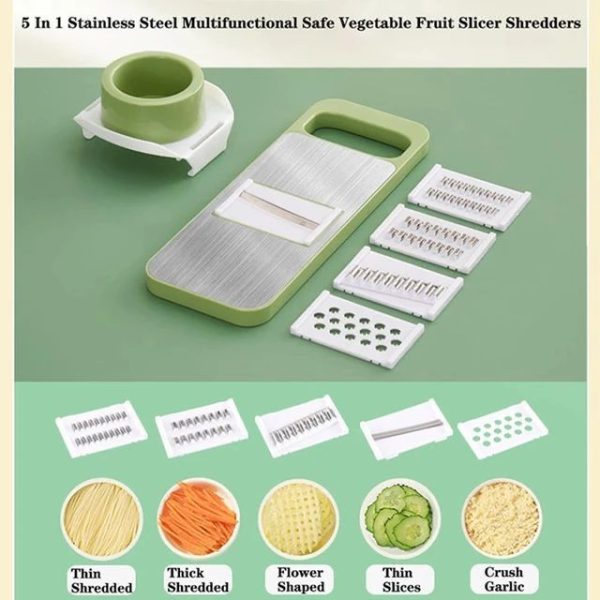 Safe Kitchen Chopper, Grater & Shredder for Potato, Carrot, Garlic (Random Colors)